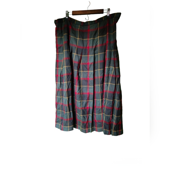 Pendleton 100% Wool Pleated Tartan Skirt - Picture 2 of 5